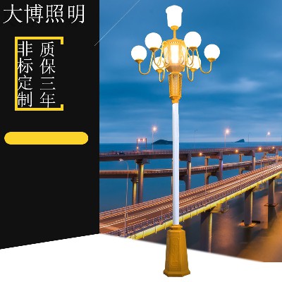 led玉蘭中華燈新中式景觀燈戶外道路照明園林廣場庭院燈廠家批發