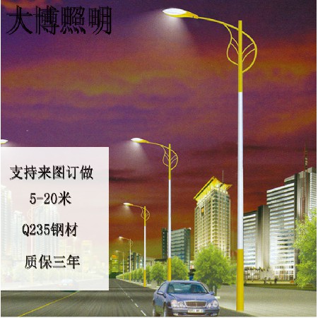 led路燈戶外防水農(nóng)村市政道路工程照明市電6米8米單臂路燈批發(fā)