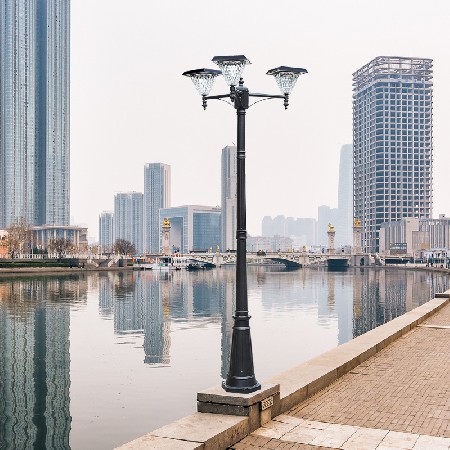 太陽能庭院燈壓鑄鋁防水戶外小區廣場亮化歐式LED景觀燈廠家批發