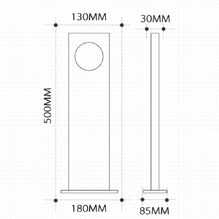 LED草坪燈7W現代特色方形圓心款簡約小區草坪亮化鋁制廠家批發